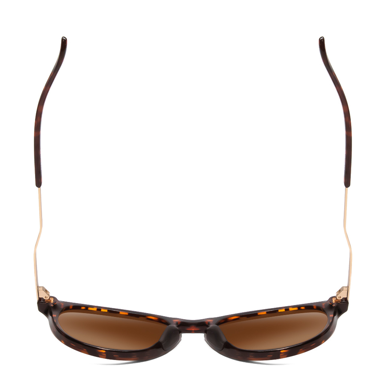 Top View of Smith Optic Wander Unisex Round Sunglasses Tortoise Gold/CP Polarized Brown 55mm