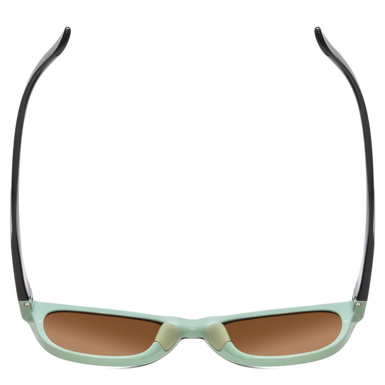 Top View of Smith Caper Women Cateye Sunglasses Saltwater Green Blue/CP Polarized Brown 53mm