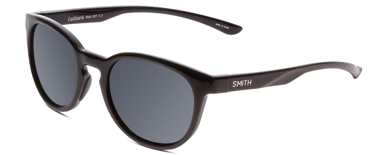 Smith Eastbank Unisex Round Sunglasses Gloss Black/ChromaPop 