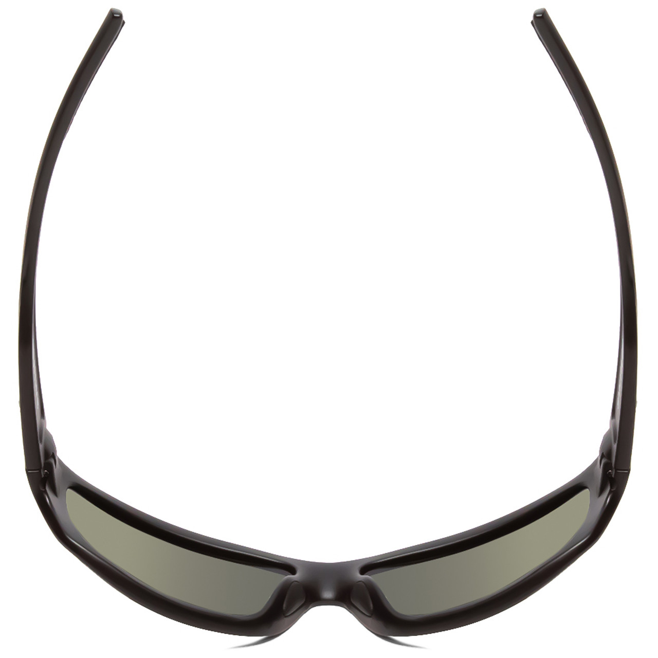 Top View of Smith Frontman Elite Wrap Sunglasses Black/ChromaPop+ Polarized Gray Green 61 mm