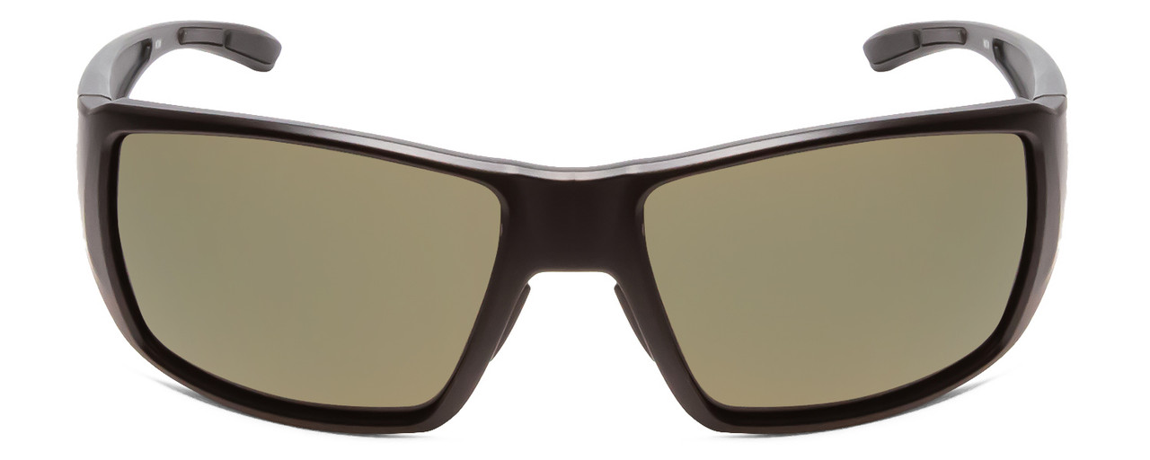 Front View of Smith Guides Choice Unisex Sunglasses Black /ChromaPop Polarized Gray Green 62mm