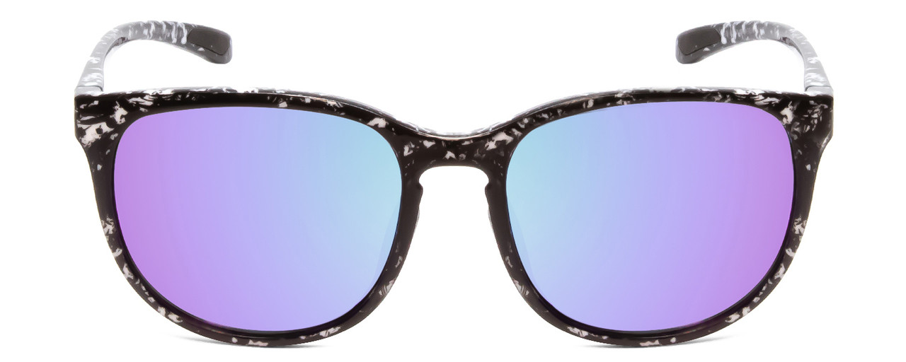 Front View of Smith Lake Shasta Sunglasses Black Marble/CP Polarized Violet Purple Mirror 56mm