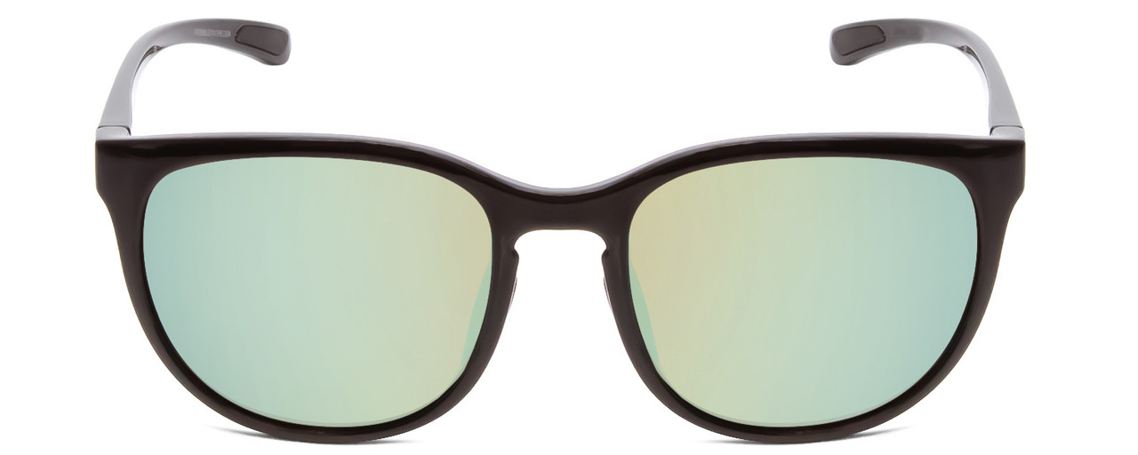 Front View of Smith Lake Shasta Sunglasses in Black & CP Polarized Opal Blue Green Mirror 56mm