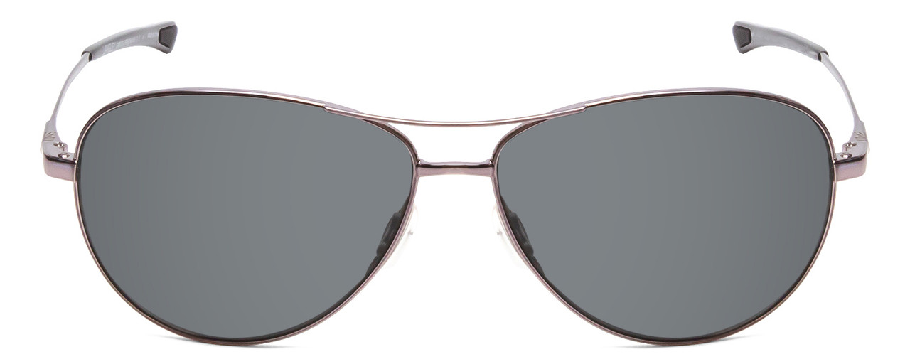 Front View of Smith Langley Pilot Sunglasses Dark Ruthenium Silver Black/Polarized Gray 60mm