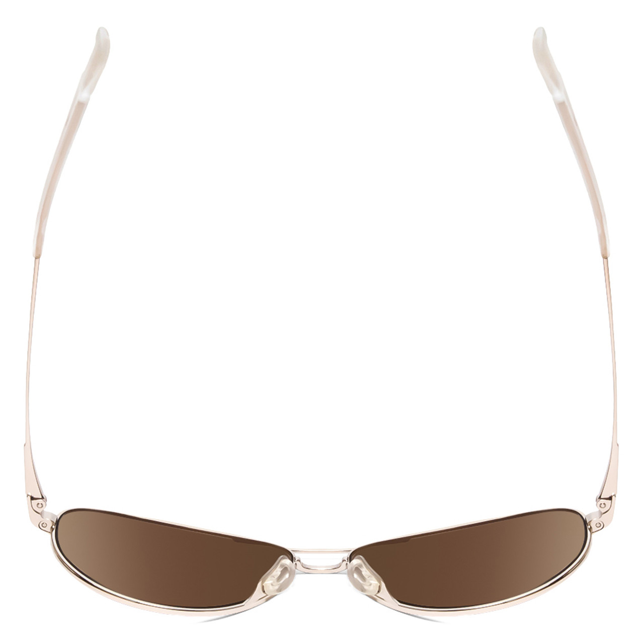 Top View of Smith Langley Pilot Sunglasses Silver/ChromaPop Polarized Platinum Mirror 60mm