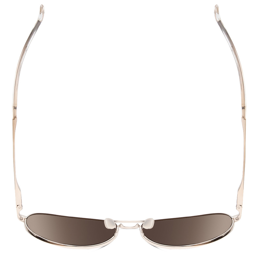 Top View of Smith Layback Pilot Sunglasses in Silver/ChromaPop Polarized Blue Mirror 60 mm