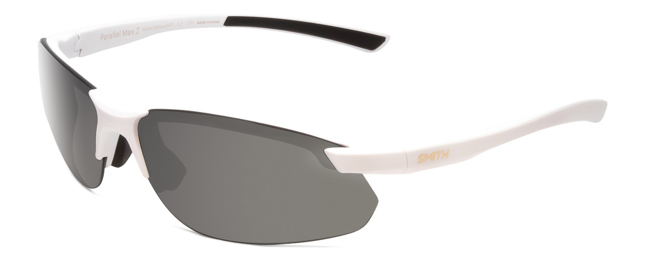Smith Parallel Max 2 Sunglasses White/Polarized Platinum Mirror&Ignitor ...