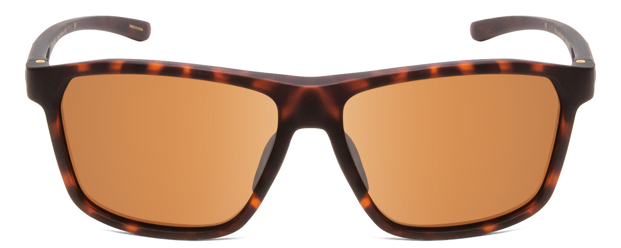 Front View of Smith Pinpoint Unisex Sunglasses in Tortoise Gold/ChromaPop Polarized Brown 59mm