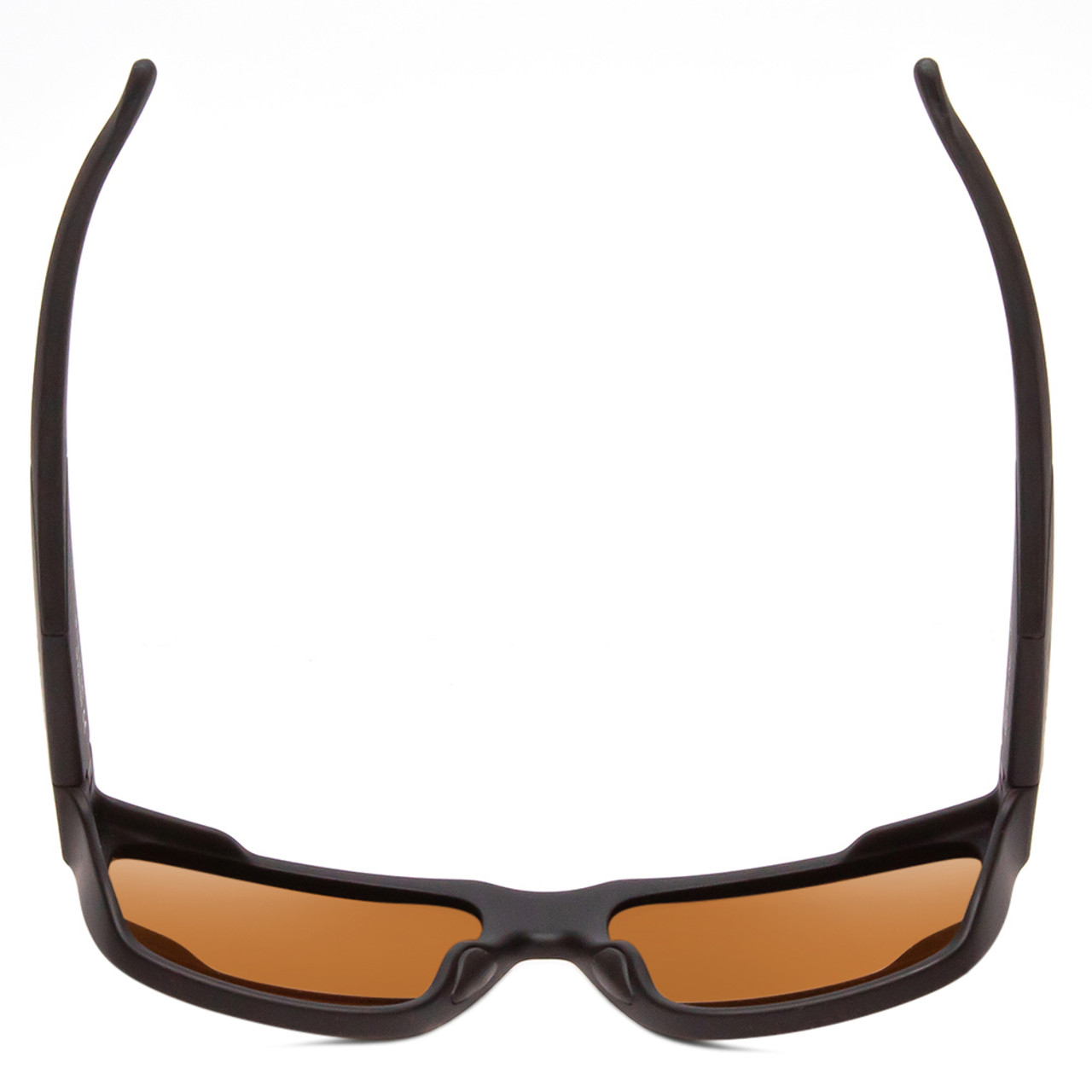 Top View of Smith Barra Classic Sunglasses Black/ChromaPop Polarized Bronze Mirror Gold 59mm