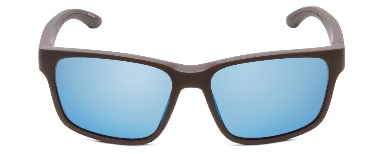Front View of Smith Basecamp Unisex Sunglasses Gravy Grey/ChromaPop Polarized Blue Mirror 58mm