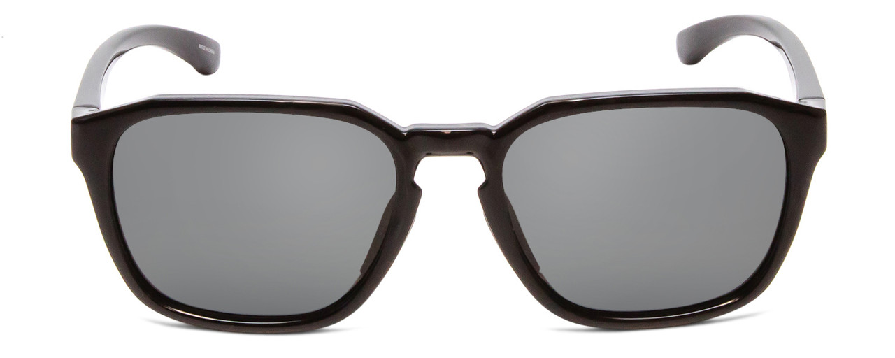 Front View of Smith Optics Contour Unisex Square Designer Sunglasses Black/Polarized Gray 56mm
