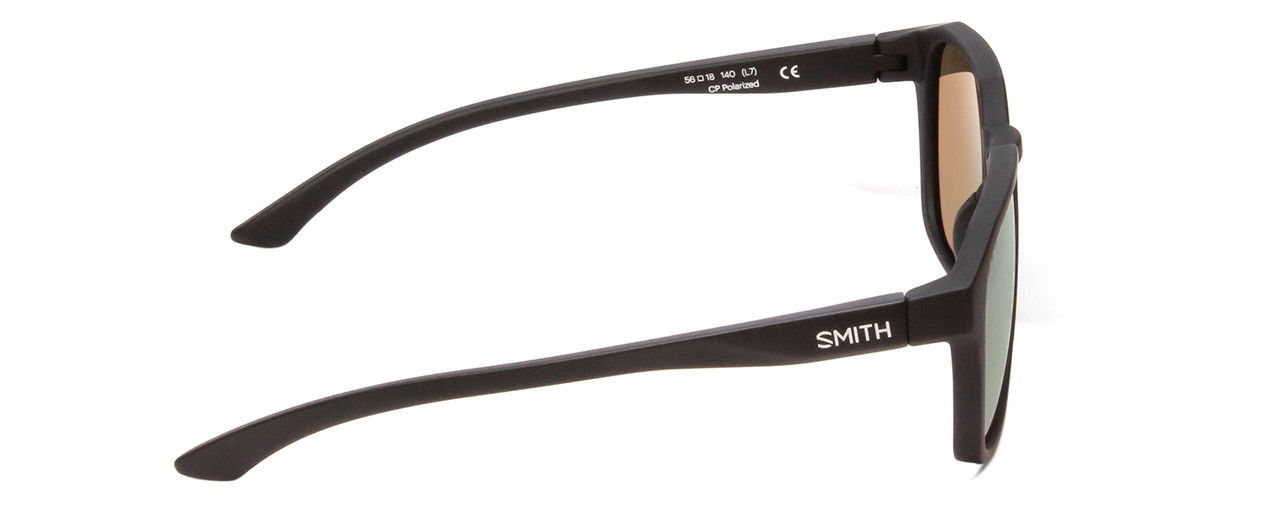 Smith Contour Unisex Designer Sunglass Black/ChromaPop Polarized Gray Green 56mm