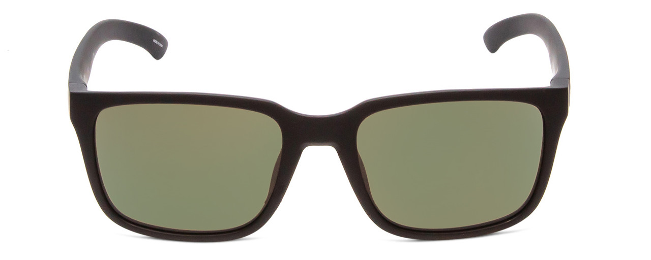 Front View of Smith Headliner Designer Sunglasses in Black/ChromaPop Polarized Gray Green 55mm