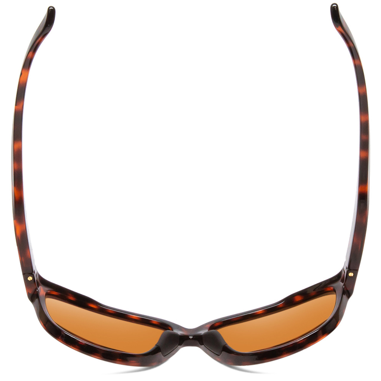 Top View of Smith Monterey Ladies Cateye Sunglasses in Tortoise Gold/CP Polarized Brown 58mm