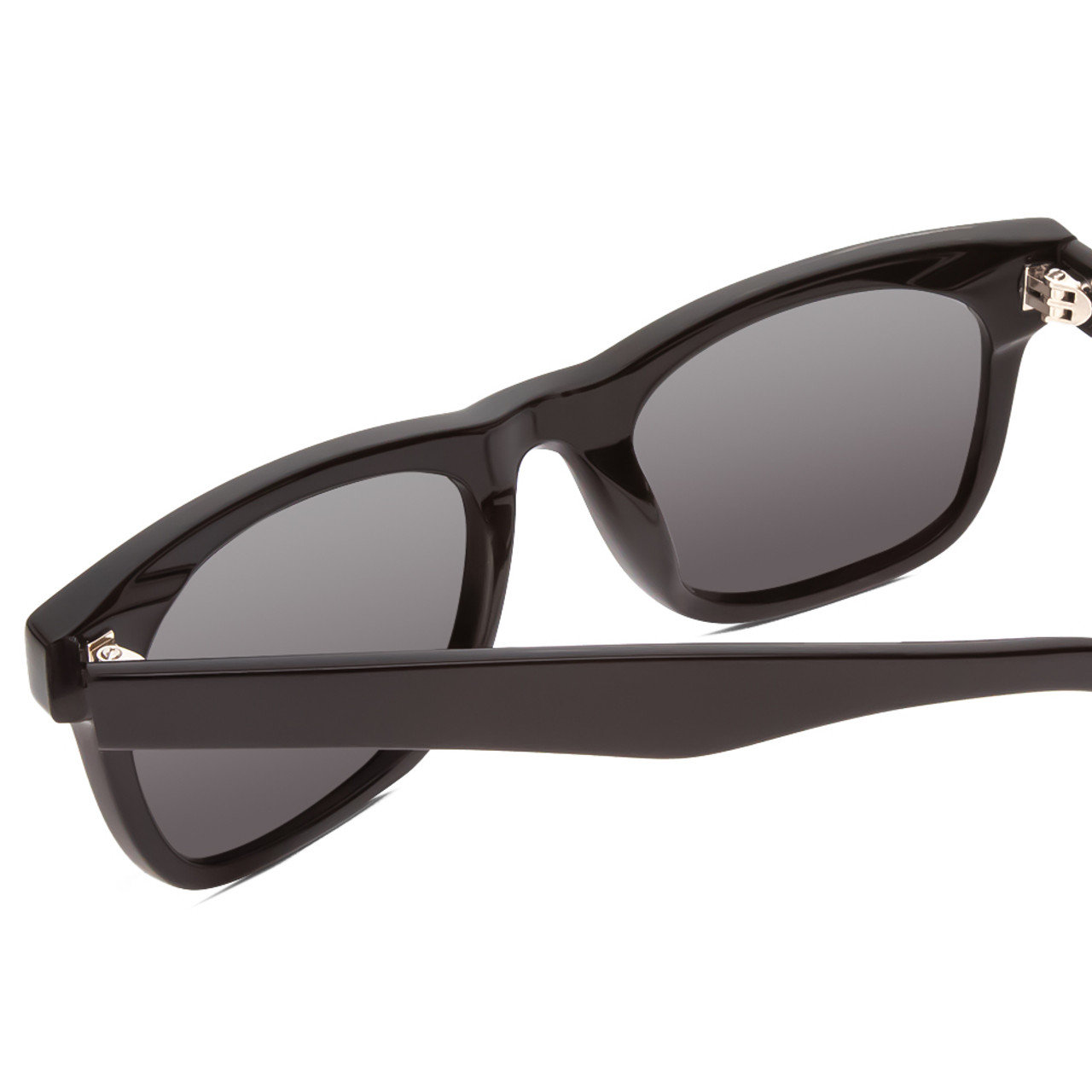 Close Up View of Ernest Hemingway 4721 Unisex Cateye Sunglasses Black Silver Studs&Blue/Grey 50mm