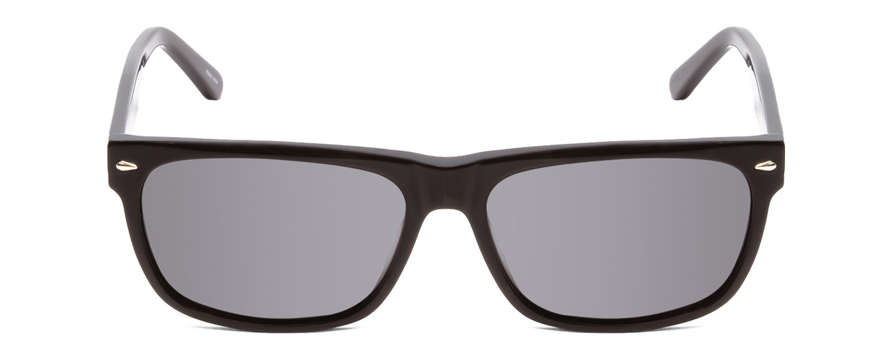Front View of Ernest Hemingway H4723 Unisex Cateye Sunglasses Black Silver Stud&Blue/Grey 57mm
