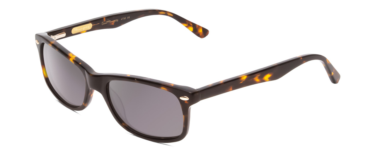 Profile View of Ernest Hemingway H4730 Unisex Sunglasses in Tortoise Brown/Silver&Blue/Grey 53mm