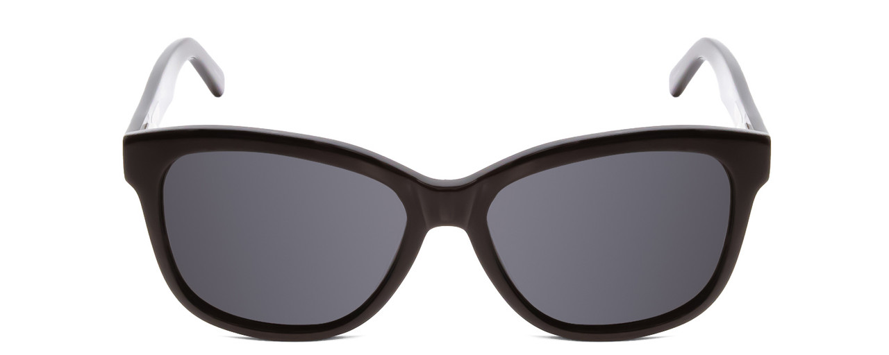 Front View of Ernest Hemingway H4732 Ladies Cateye Designer Sunglasses in Black&Blue/Grey 56mm