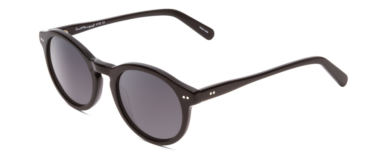 Profile View of Ernest Hemingway H4733 Unisex Cateye Designer Sunglasses in Black&Blue/Grey 49mm