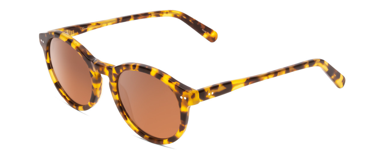 Profile View of Ernest Hemingway H4733 Ladies Cateye Sunglasses Tortoise Yellow Gold Brown 49 mm