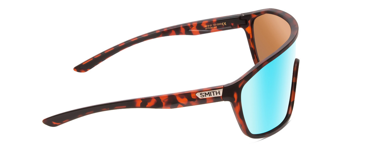 Smith Boomtown Shield Sunglasses - ChromaPop Polarized, Matte Tortoise Frame, Sports Active For Men & Women - View #9
