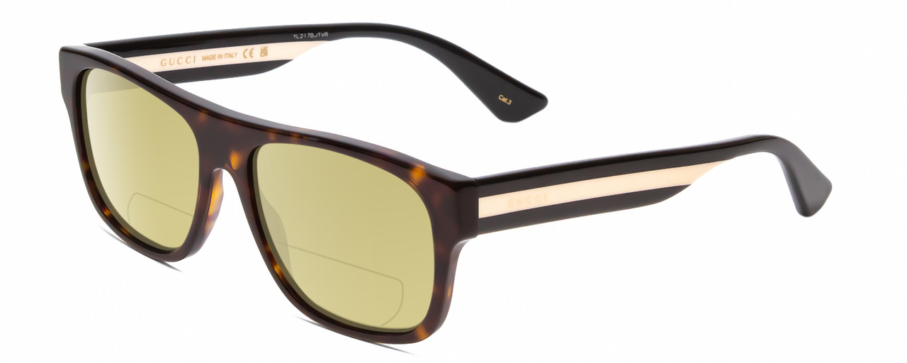 Gucci GG0341S Men Retro Polarized BIFOCAL Sunglasses Tortoise Havana/Black  56mm