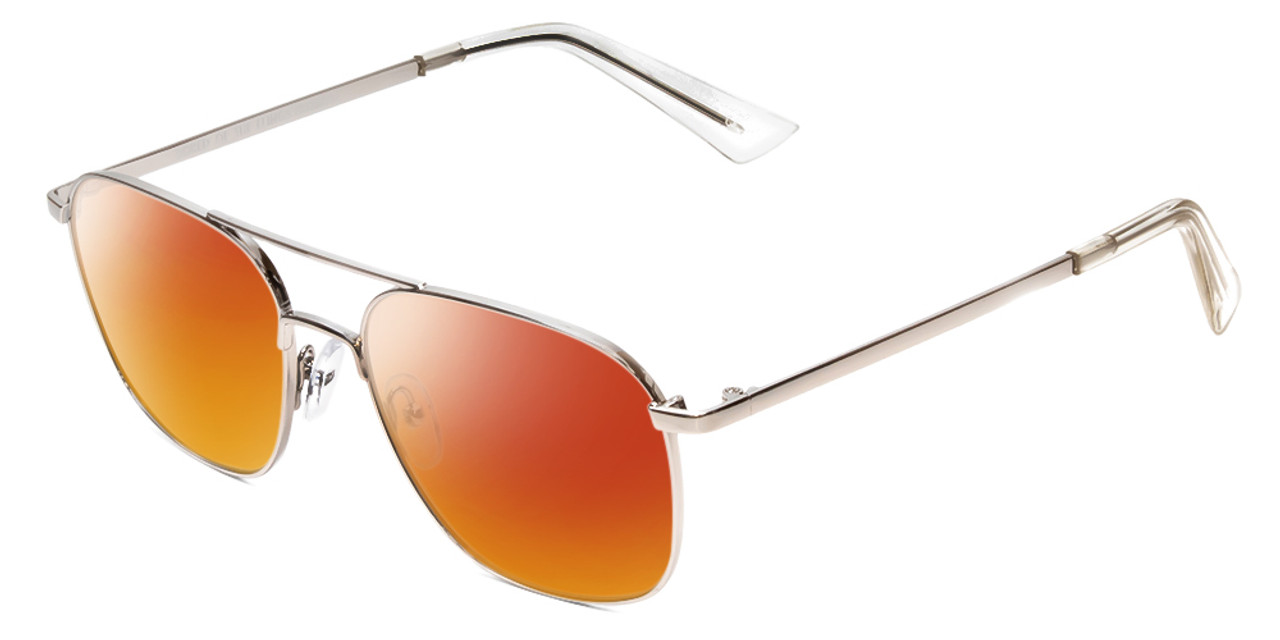 Book Club Bored Flings Aviator Polarized Sunglasses Gloss Silver 55 mm 4  OPTIONS