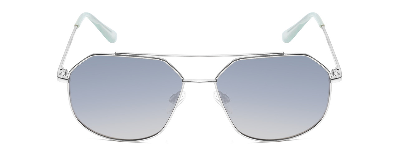 Prive Revaux Cooper Unisex Pilot Sunglasses Silver Crystal/Polarized Blue 56mm