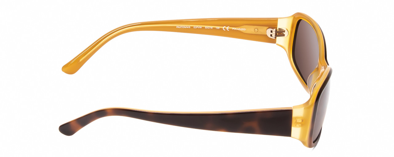 Side View of Kate Spade PAXTON Women Sunglasses Saffron Tortoise Crystal/Polarized Brown 53mm