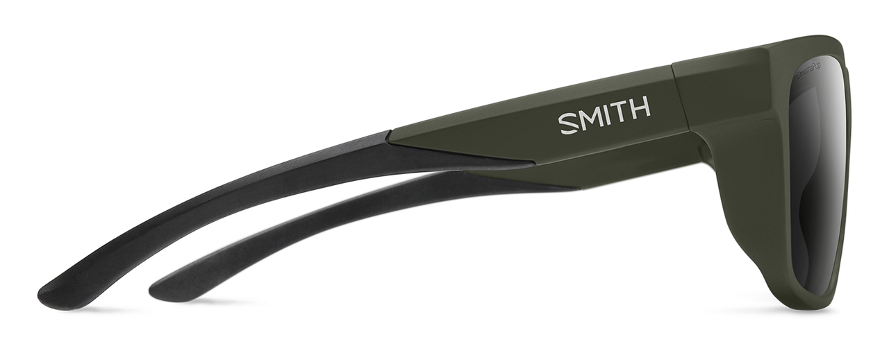 Side View of Smith Barra Unisex Sunglasses Green/Photochromic ChromaPop Polarized Black 59 mm