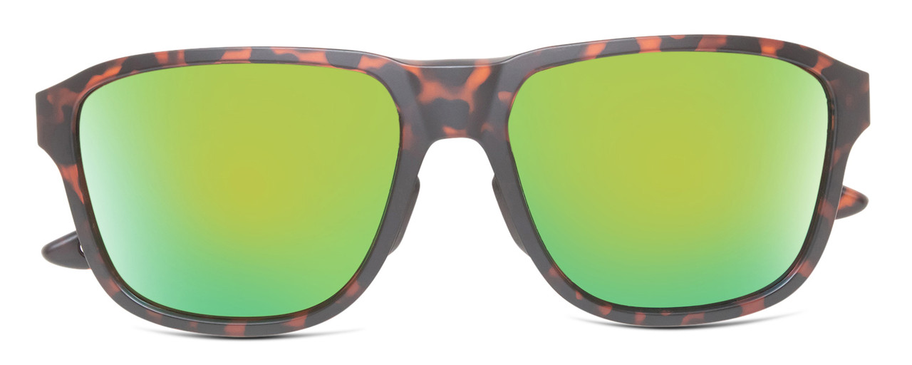 Front View of Smith Embark Unisex Sunglasses Tortoise/PC ChromaPop Polarized Green Mirror 58mm
