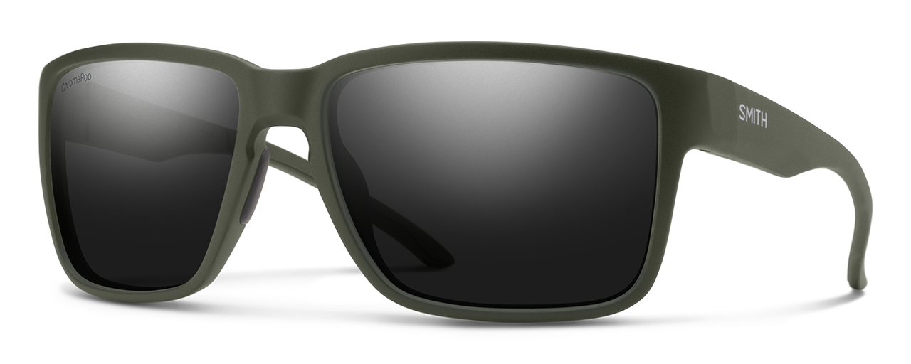 Profile View of Smith Emerge Unisex Sunglasses Green/Photochromic ChromaPop Polarized Black 60mm