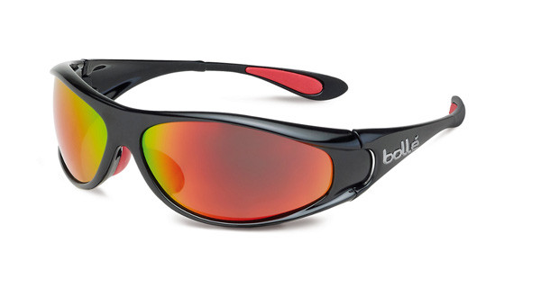 Bollé™ Polarized Sunglasses: Spiral in Shiny Black-Red