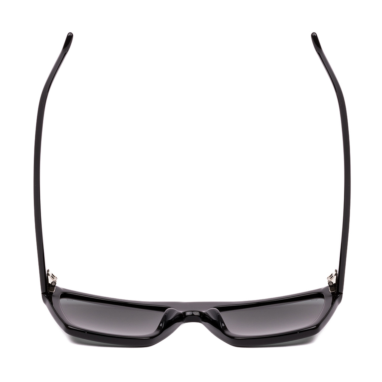 Top View of SITO SHADES BENDER Women's Rectangular Designer Sunglasses Black/Iron Gray 57 mm