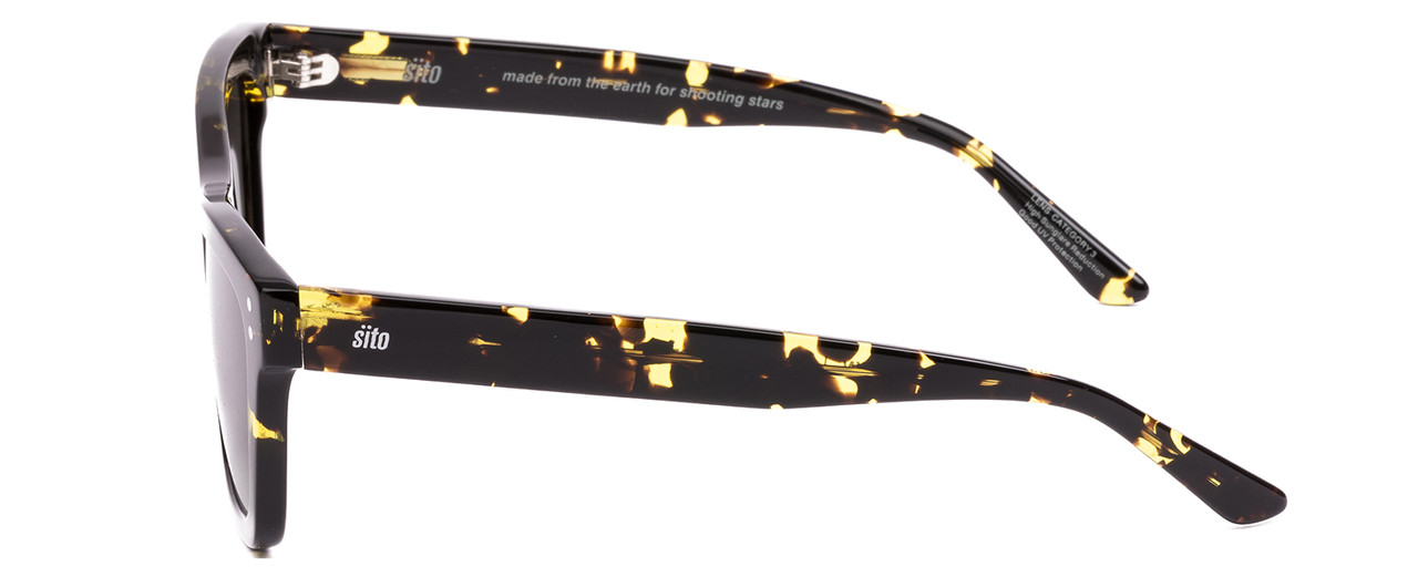 Side View of SITO SHADES BREAK OF DAWN Sunglasses Yellow Black Tortoise/Horizon Gradient 54mm