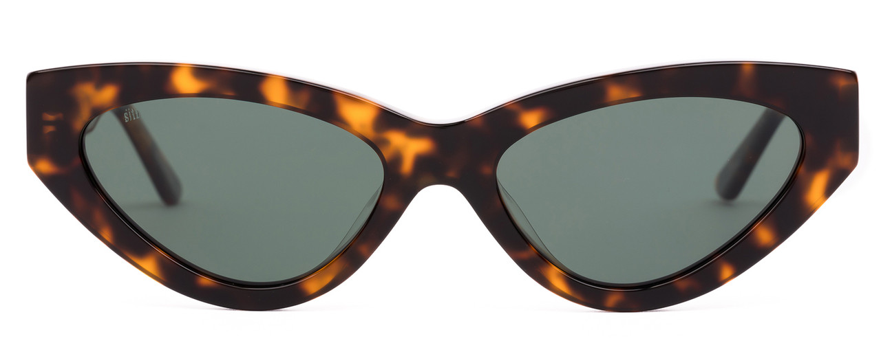 Front View of SITO SHADES DIRTY EPIC Cat Eye Sunglasses Honey Brown Tortoise Havana/Slate 55mm