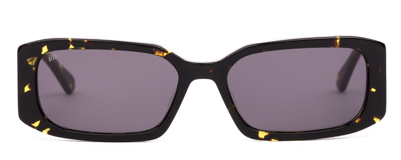 Front View of SITO SHADES ELECTRO VISION Unisex Sunglass Black Yellow Tortoise/Iron Gray 56 mm