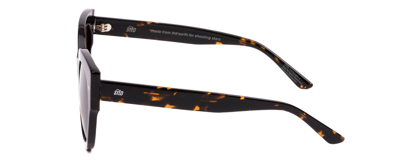 Side View of SITO SHADES GOOD LIFE Womens Designer Sunglasses Demi-Tortoise Havana/Brown 54mm