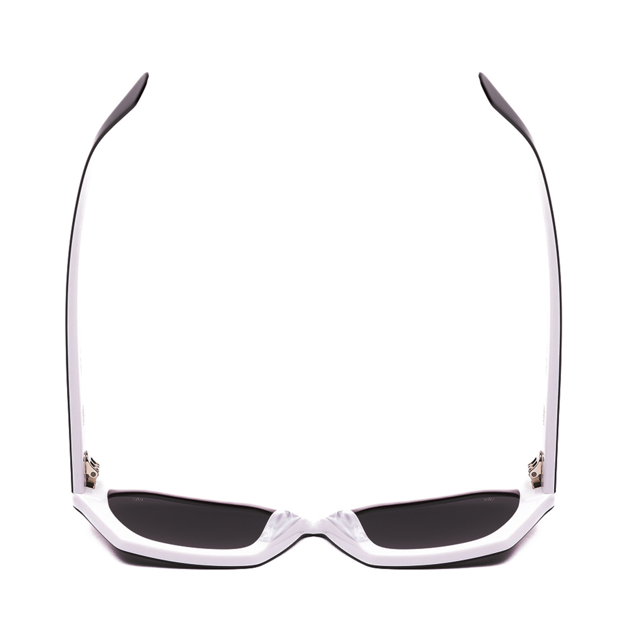 Top View of SITO SHADES KINETIC Unisex Square Designer Sunglasses Black White/Iron Gray 54mm