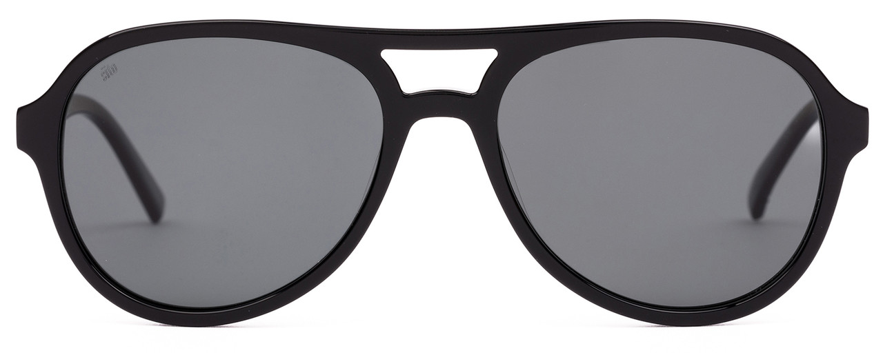 Front View of SITO SHADES NIGHTFEVER Unisex Pilot Full Rim Sunglass in Black/Iron Gray 58 mm