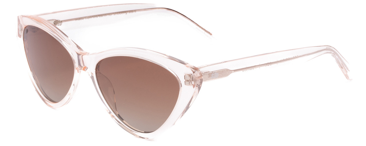 Profile View of SITO SHADES SEDUCTION Cat Eye Sunglass Clear Pink Crystal/Rosewood Gradient 57mm