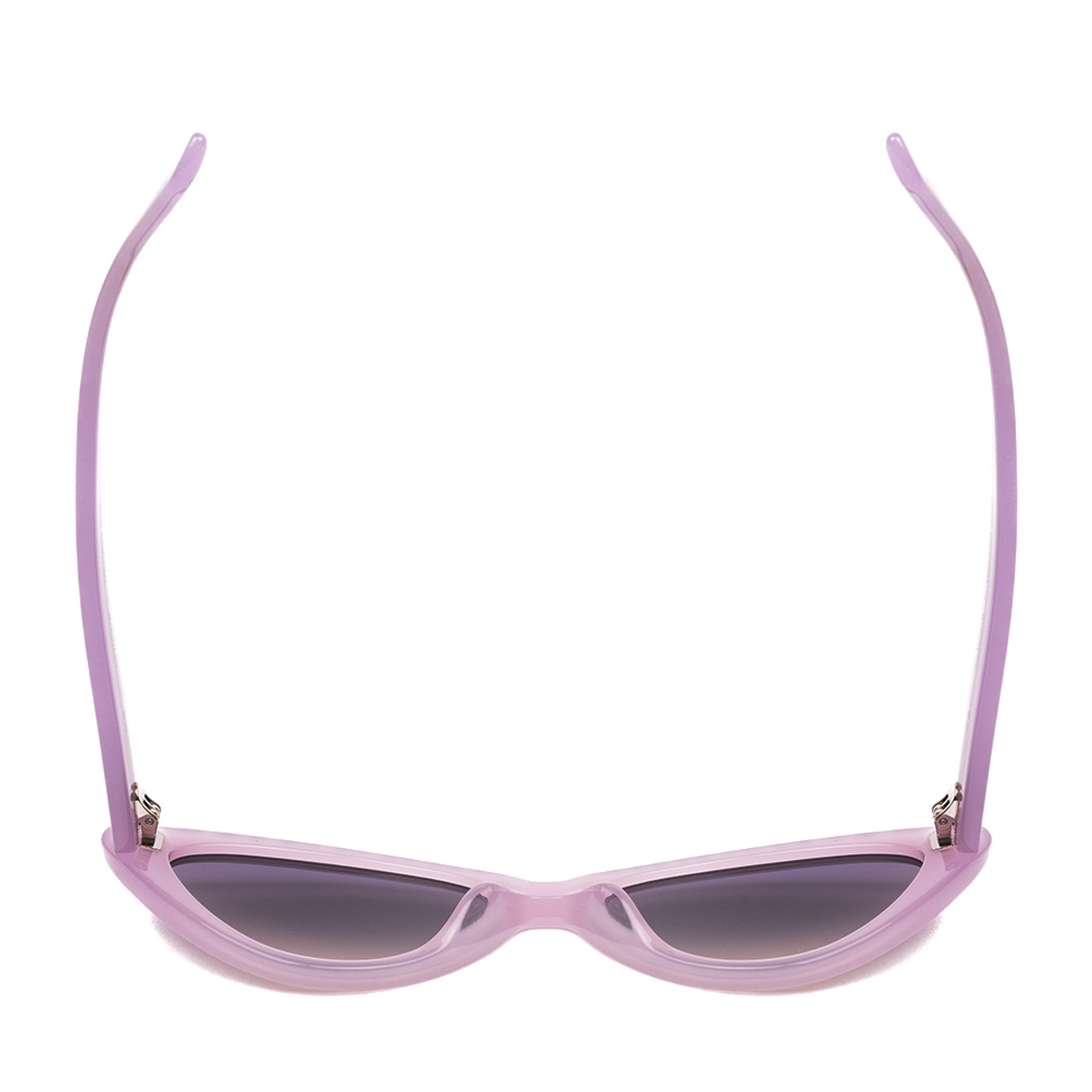 Top View of SITO SHADES SEDUCTION Cat Eye Sunglasses in Purple Crystal/Indigo Gradient 57 mm