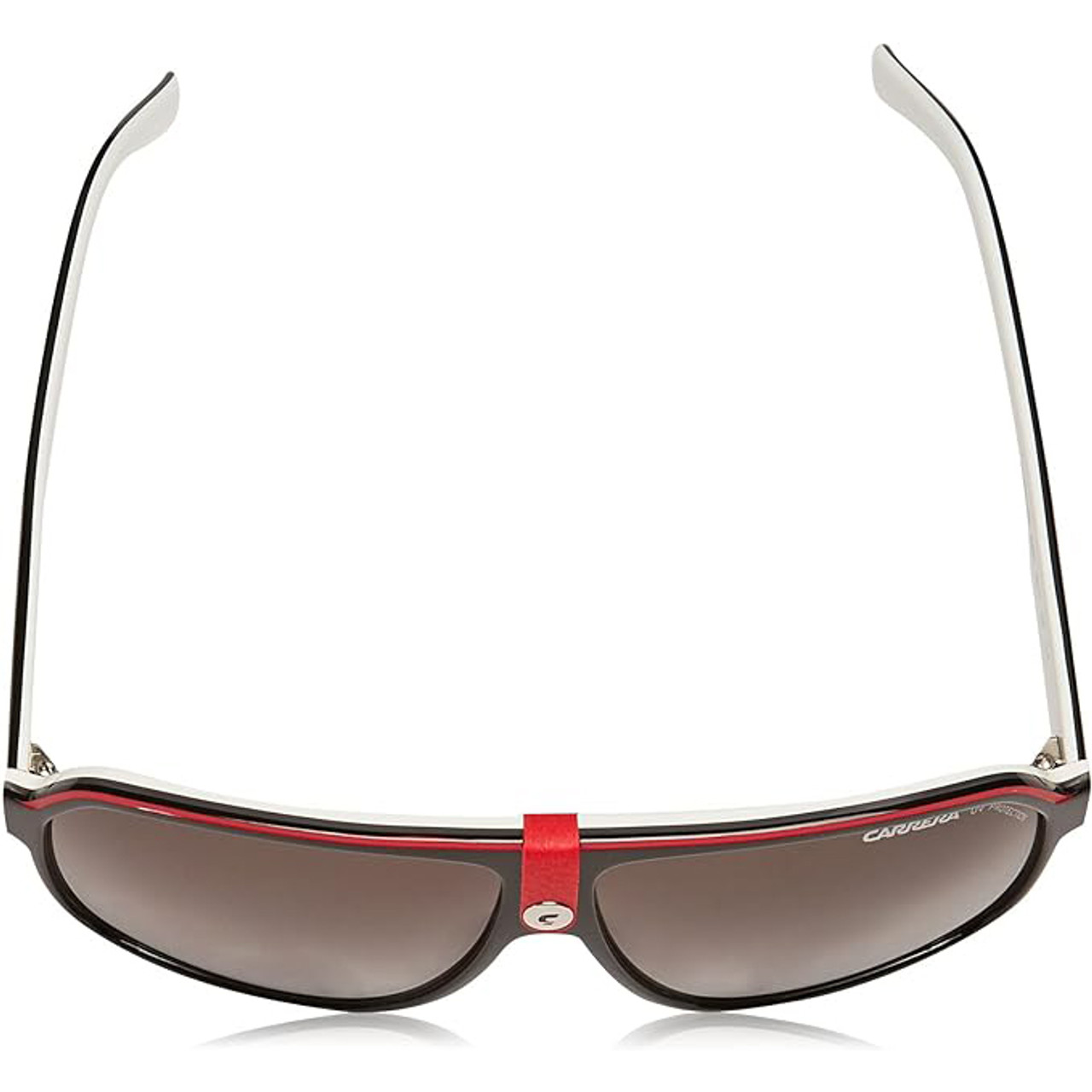 Close Up View of CARRERA 8014/S Mens Sunglasses Ruthenium Silver Red/Gray Gradient Polarized 61mm