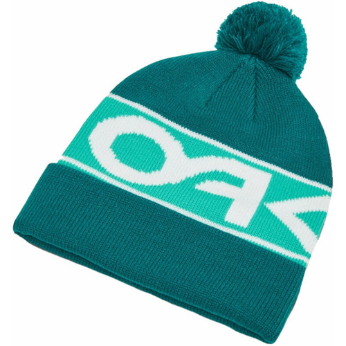 Primary image of Oakley Factory Cuff Beanie Green Lake, One Size Acrylic Soft Knit Warm Style Pom