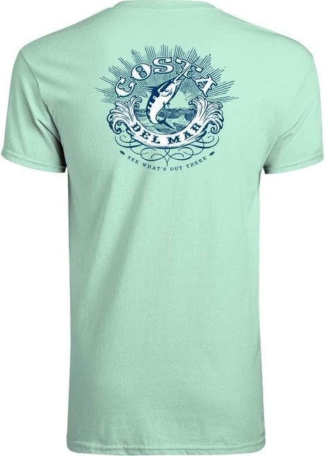 Primary image of Costa Del Mar Classic Short Sleeve T Shirt Chill Teal Blue Small S SM Ply/Cotton