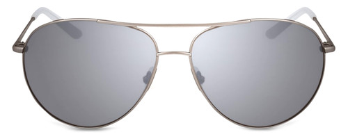 Front View of NIKE Chance-EV1217-010 Pilot Sunglasses Gunmetal/Polarized Silver Mirror 61 mm