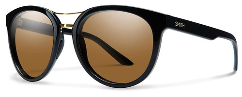 Profile View of Smith Optics Bridgetown Women's Sunglasses Black/Polarized Brown ChromaPop 54 mm