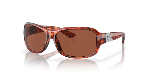 Profile View of Costa Del Mar Inlet Womens Sunglasses Tortoise Havana/Polarized Copper 580P 58mm