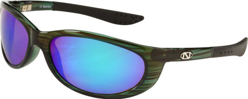 Ono's Polarized Sunglasses: Llano in Green & Green Mirror