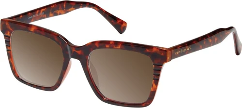 Profile View of Prive Revaux Joels Designer Polarized Sunglasses with Custom Cut Amber Brown Lenses in Brown Tortoise Havana Unisex Square Full Rim Acetate 54 mm